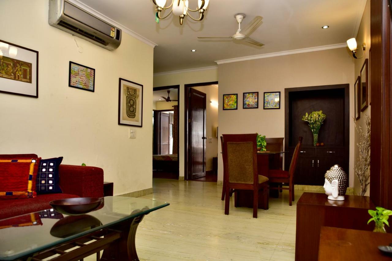 2Bhk Comfortable Furnished Serviced Apartments In Hauz Khas - Woodpecker Apartments Nuova Delhi Esterno foto